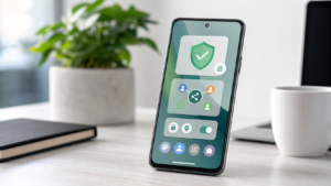 Android смартфон с нови функции за защита, споделяне и персонализация